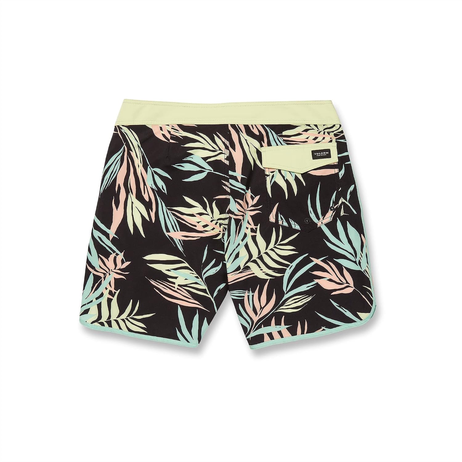 Volcom Men's Bleeding Leaf Mod 18" Boardshort Trunk Black Leaf