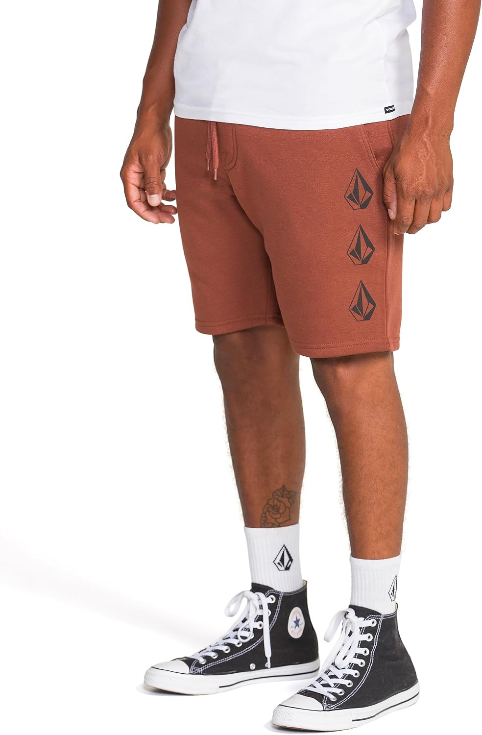 Volcom Men's Frickin Elastic Waist 19" Chino Short Cinnamon