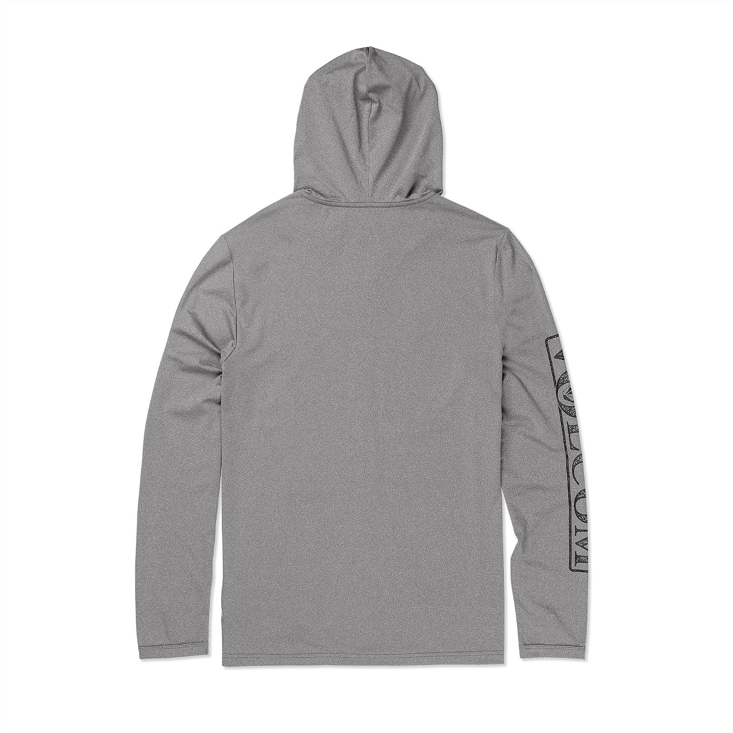 Volcom Men's Long Sleeve Hooded Rashguard- UPF 50+ Sun Protection, Quick-Dry Heather Grey