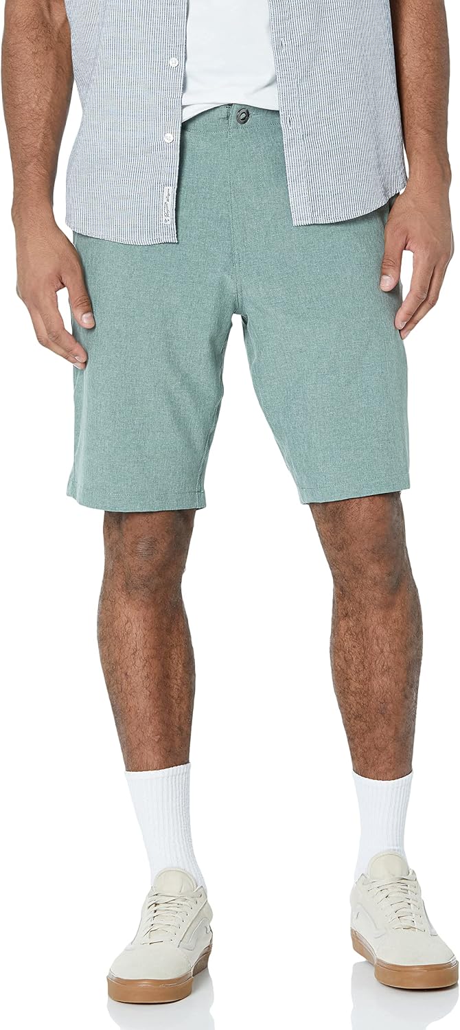 Volcom Men's Kerosene 21" Hybrid Chino Shorts Quick-Dry Stretch Fabric Sea Green