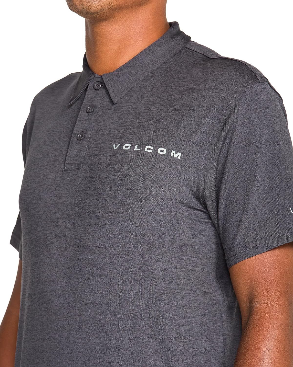 Volcom Men's Wowzer Hazard Performance Golf Polo Asphalt Black