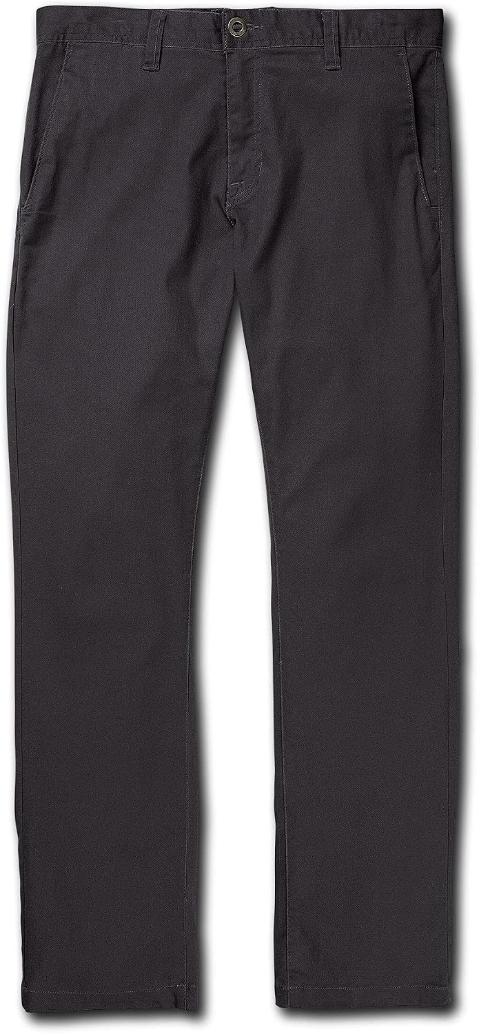 Volcom Mens Frickin Modern Stretch Chino Pant – Everyday Wear Slim Fit Stretch Twill Pants Charcoal