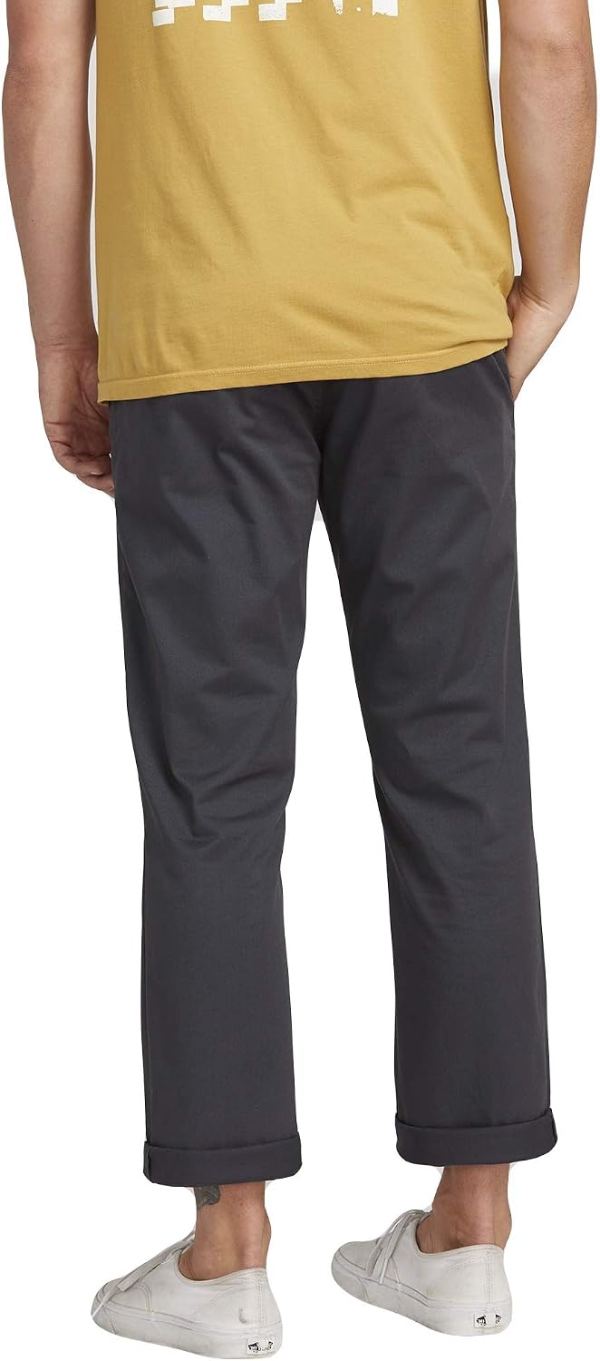 Volcom Mens Frickin Modern Stretch Chino Pant – Everyday Wear Slim Fit Stretch Twill Pants Charcoal