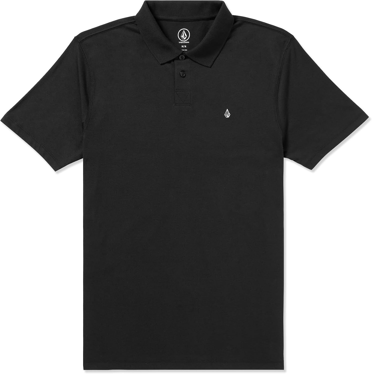 Volcom Short Sleeve Polo Shirt – Classic Fit, Soft Cotton Blend, Modern Casual Style Black