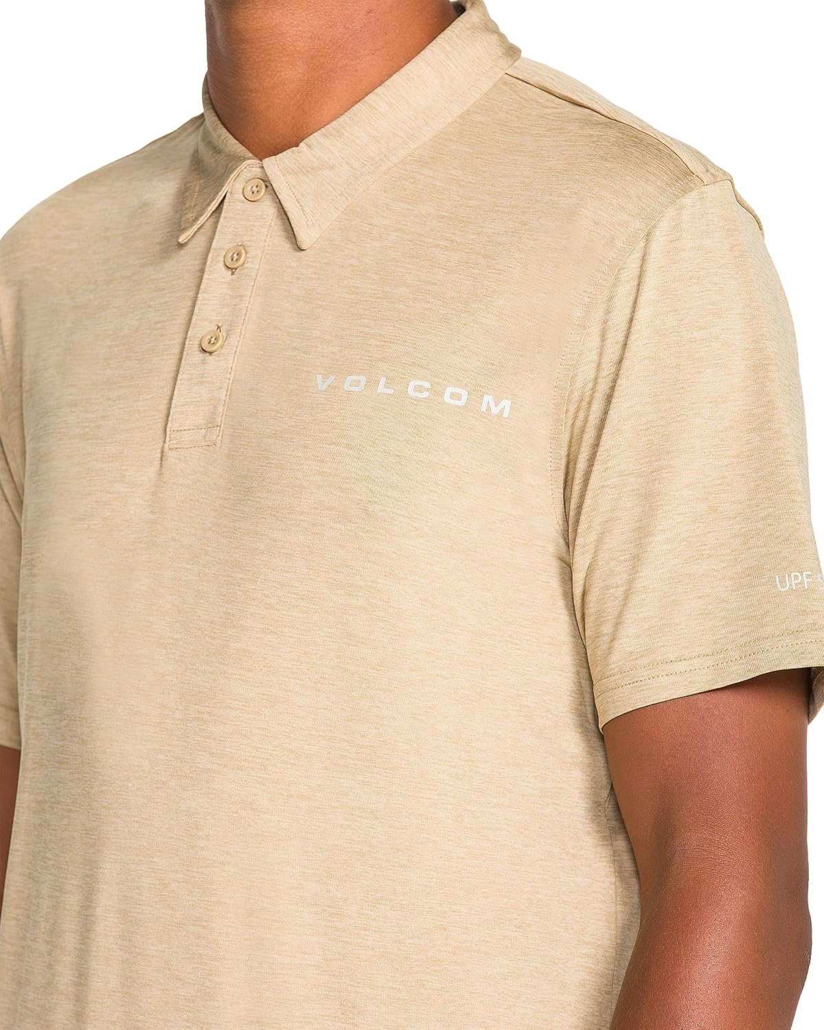 Volcom Men's Wowzer Hazard Performance Golf Polo Khaki