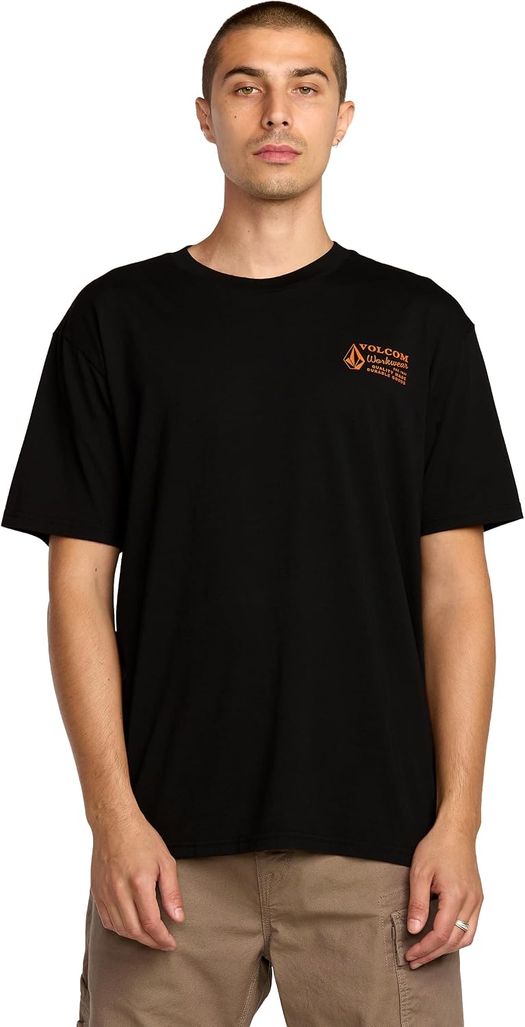Volcom Men's Pour Choices Short Sleeve Workwear Tee Black