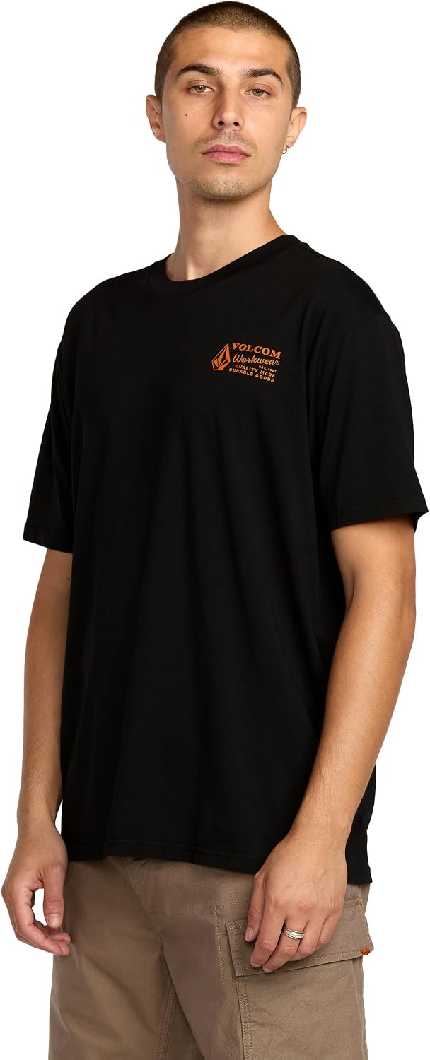 Volcom Men's Pour Choices Short Sleeve Workwear Tee Black
