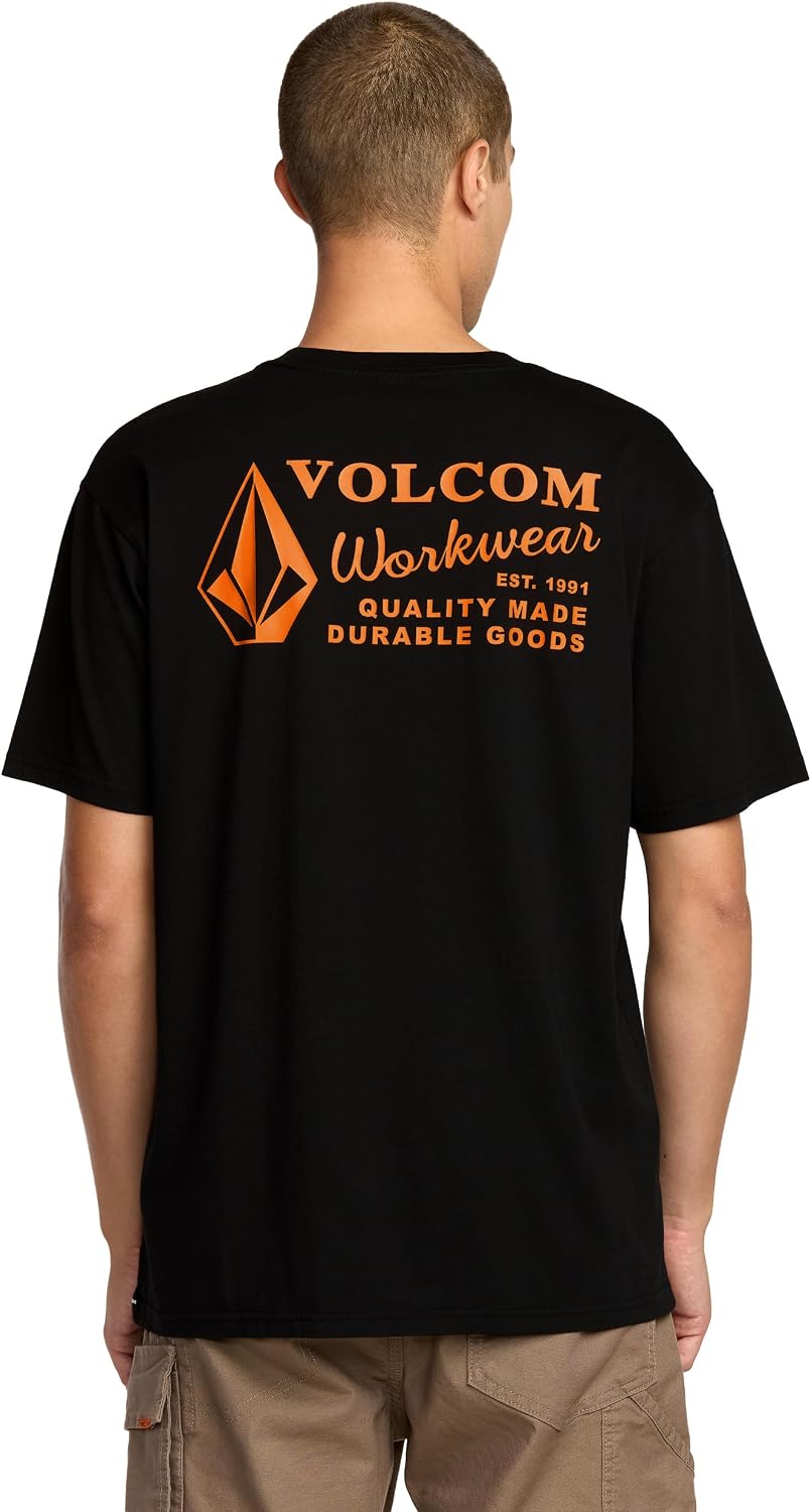 Volcom Men's Pour Choices Short Sleeve Workwear Tee Black