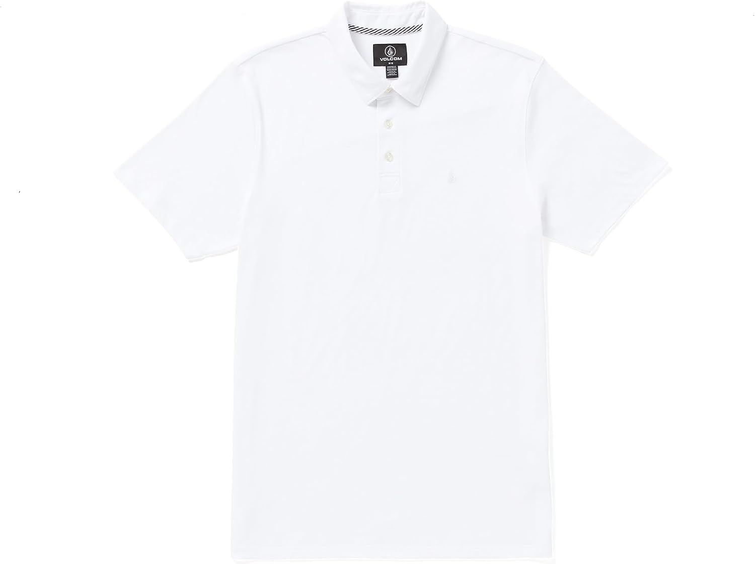 Volcom Men's Wowzer Modern Fit Short Sleeve Polo Shirt White
