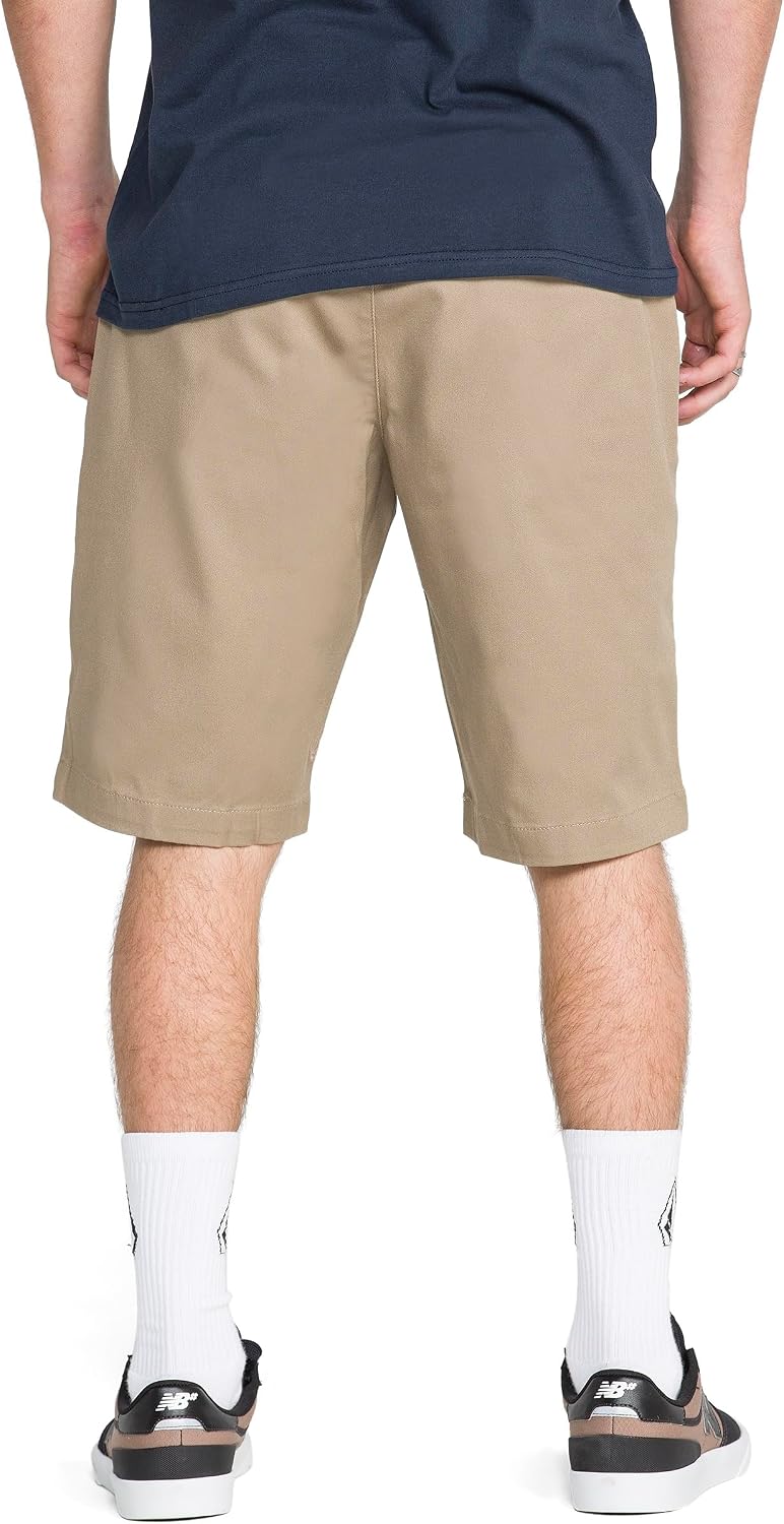 Volcom Men's Vmonty Stretch 22 Chino Shorts – Casual Everyday Wear, Relaxed Fit Khaki