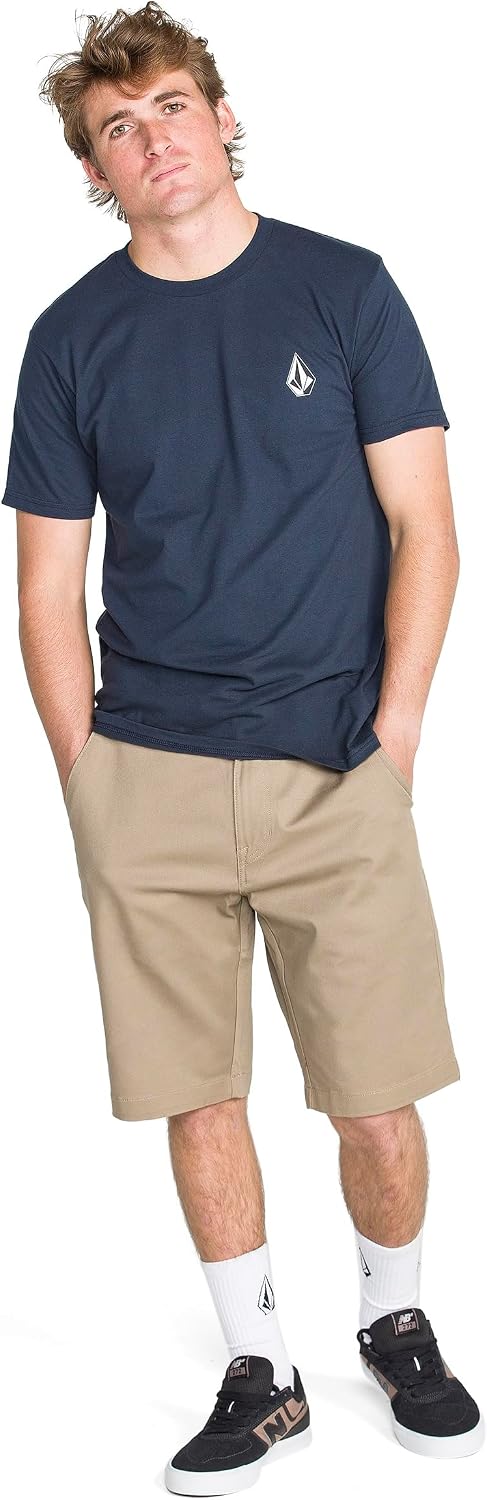 Volcom Men's Vmonty Stretch 22 Chino Shorts – Casual Everyday Wear, Relaxed Fit Khaki