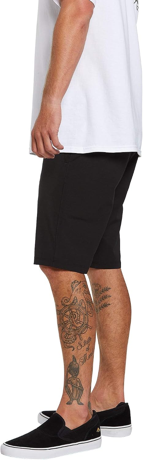 Volcom Men's Kerosene 21" Hybrid Chino Shorts Quick-Dry Stretch Fabric Black Out