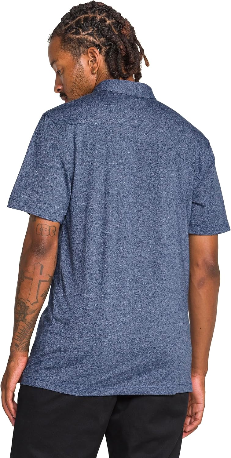 Volcom Men's Wowzer Modern Fit Short Sleeve Polo Shirt Blueberry