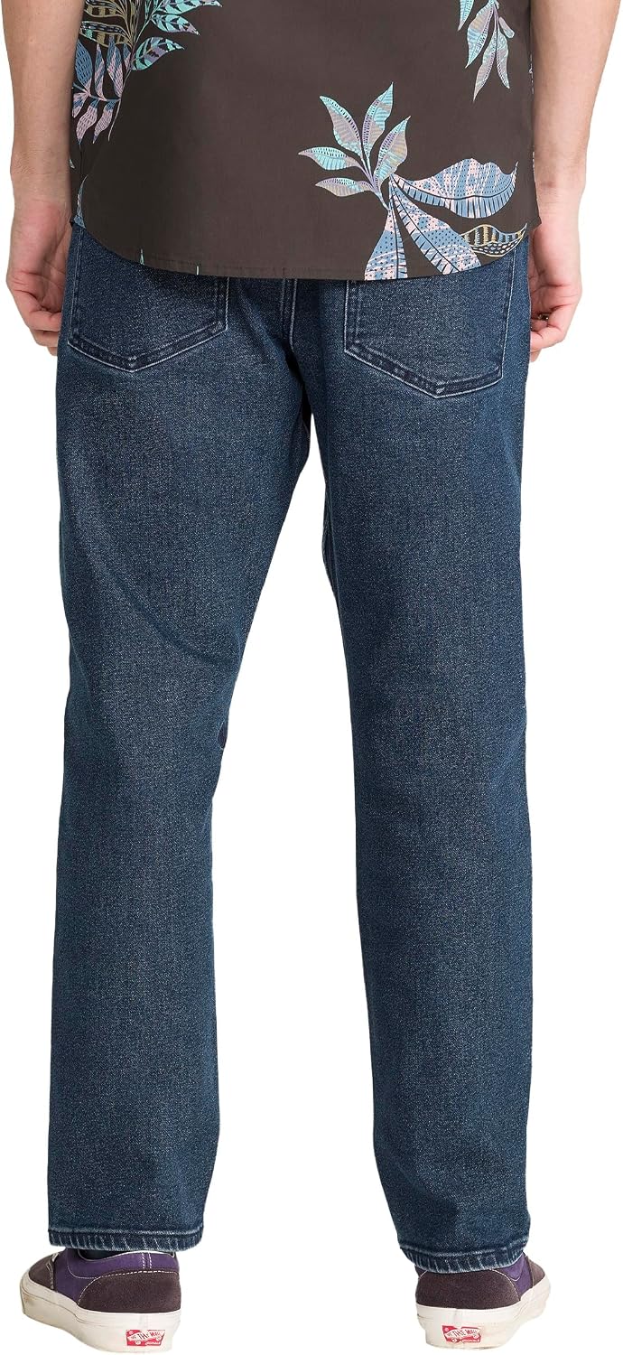 Volcom Men's Vorta Slim Fit Stretch Denim Jean V-used Blue