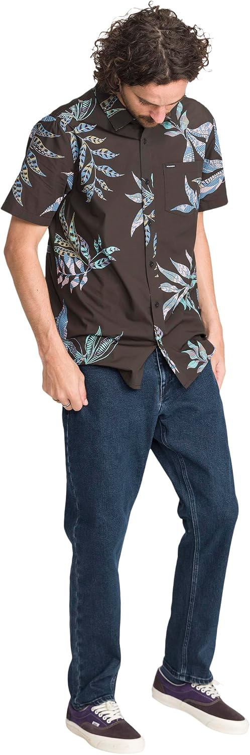 Volcom Men's Vorta Slim Fit Stretch Denim Jean V-used Blue