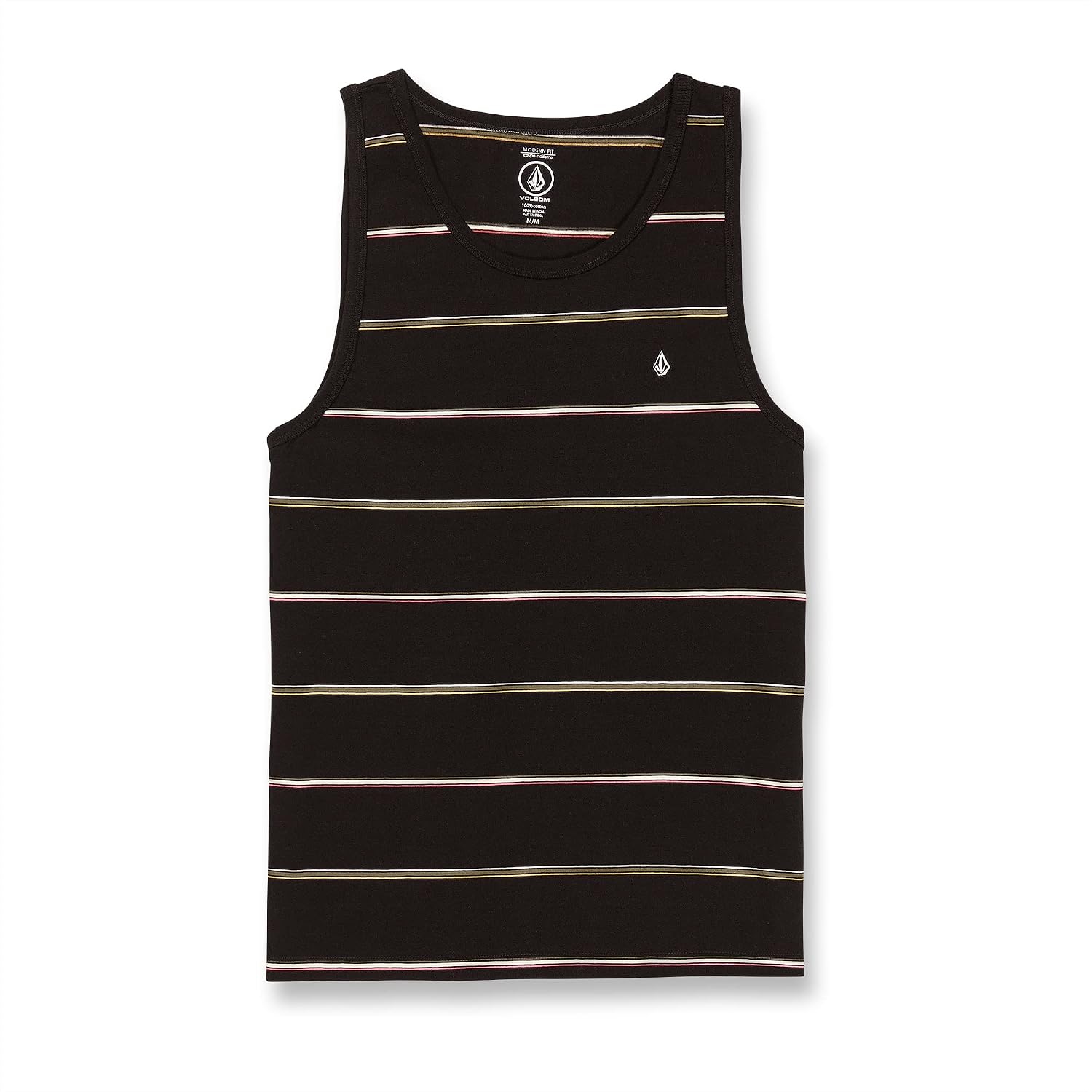 Volcom Men's Sleeveless Knit Tank Top – Soft Cotton Knit Lightweight Muscle Shirt Black