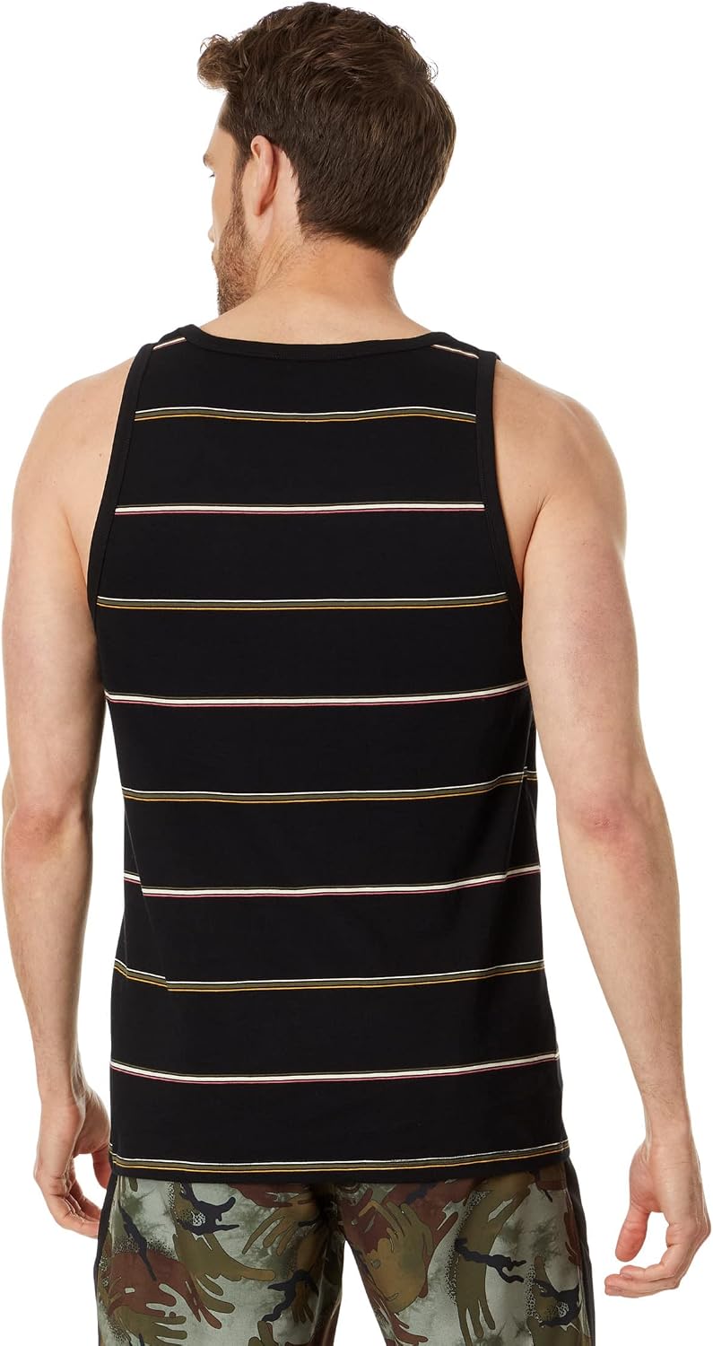 Volcom Men's Sleeveless Knit Tank Top – Soft Cotton Knit Lightweight Muscle Shirt Black