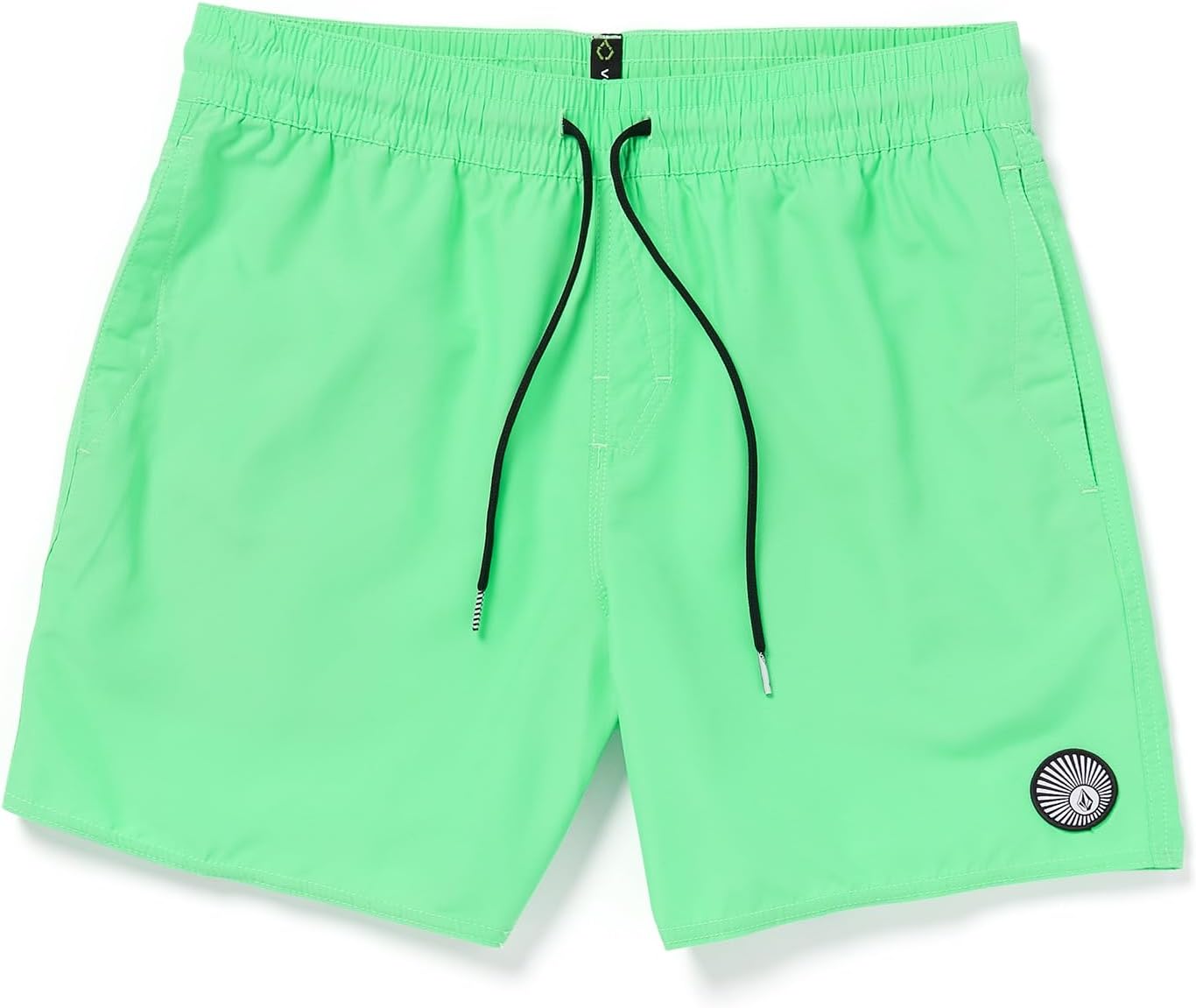 Volcom Men's 16" Elastic Waist Swim Trunks- Stretchable, UPF 50+, Quick Dry Swim Bottoms Sage