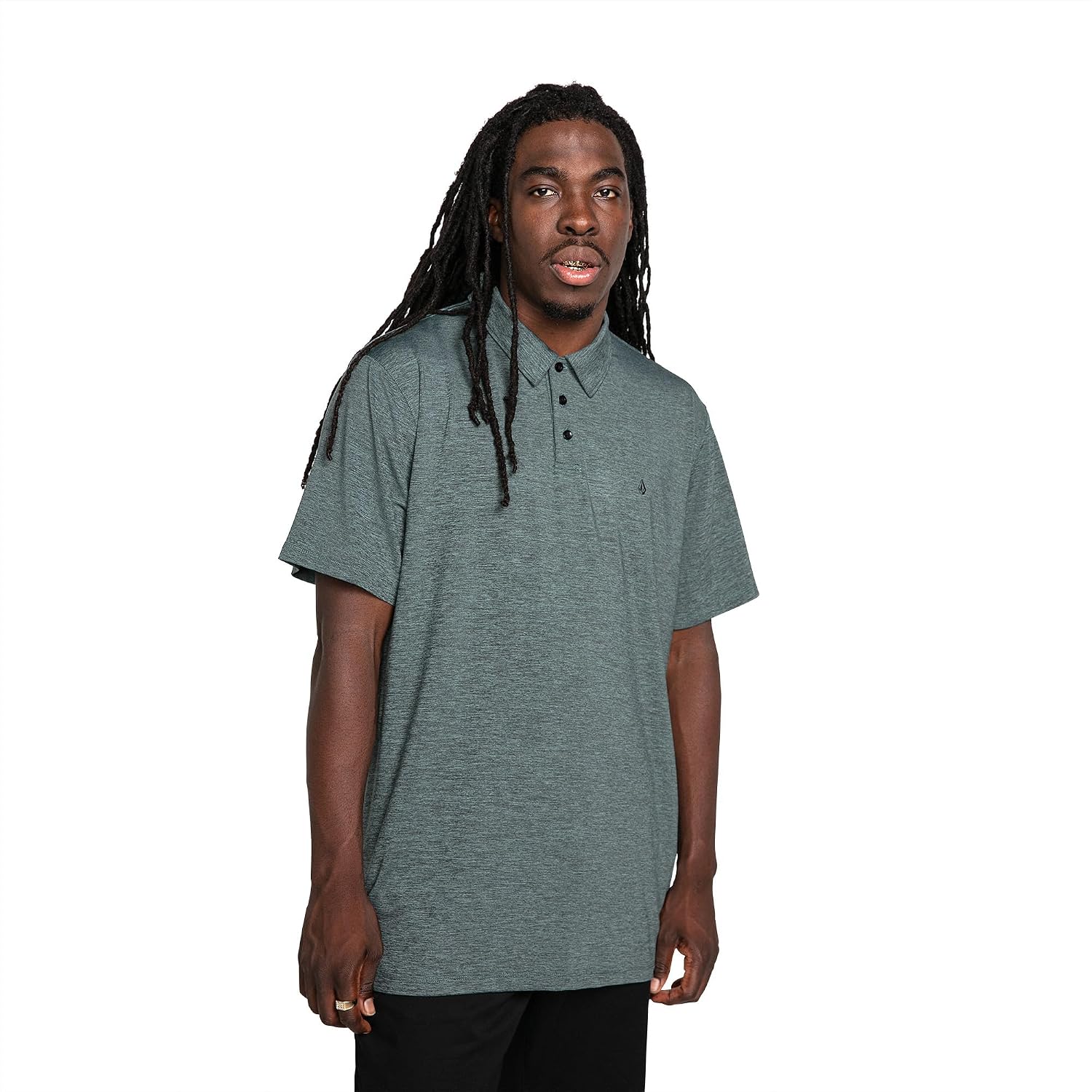 Volcom Men's Wowzer Hazard Performance Golf Polo Fern