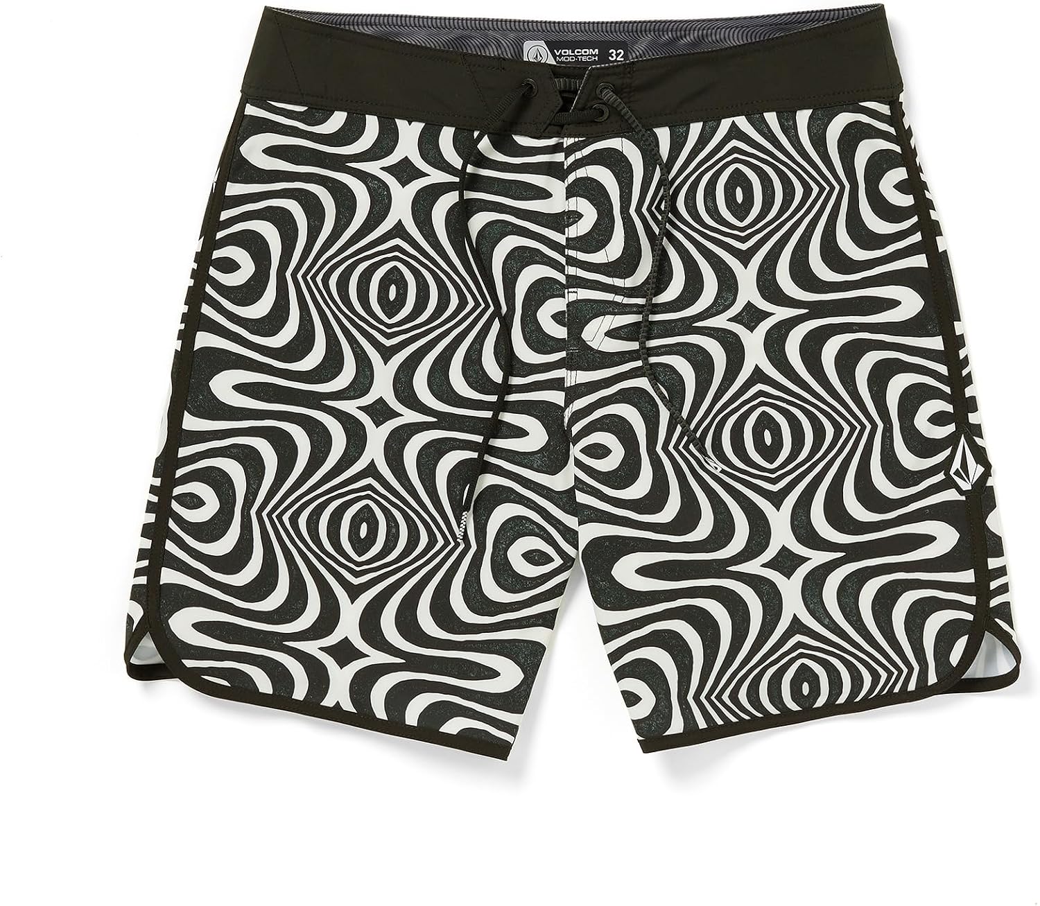 Volcom Men's 19" Mod-Tech Board Shorts- Performance UPF 50+ Sun Protection Quick-Dry Swim Bottoms White