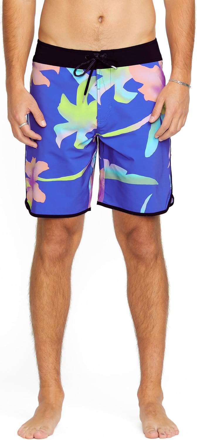 Volcom Men's 19" Mod-Tech Board Shorts- Performance UPF 50+ Sun Protection Quick-Dry Swim Bottoms Azure