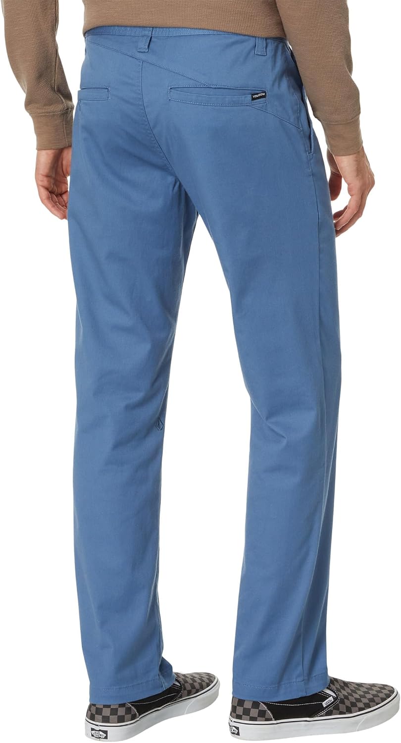Volcom Mens Frickin Modern Stretch Chino Pant – Everyday Wear Slim Fit Stretch Twill Pants Blueberry