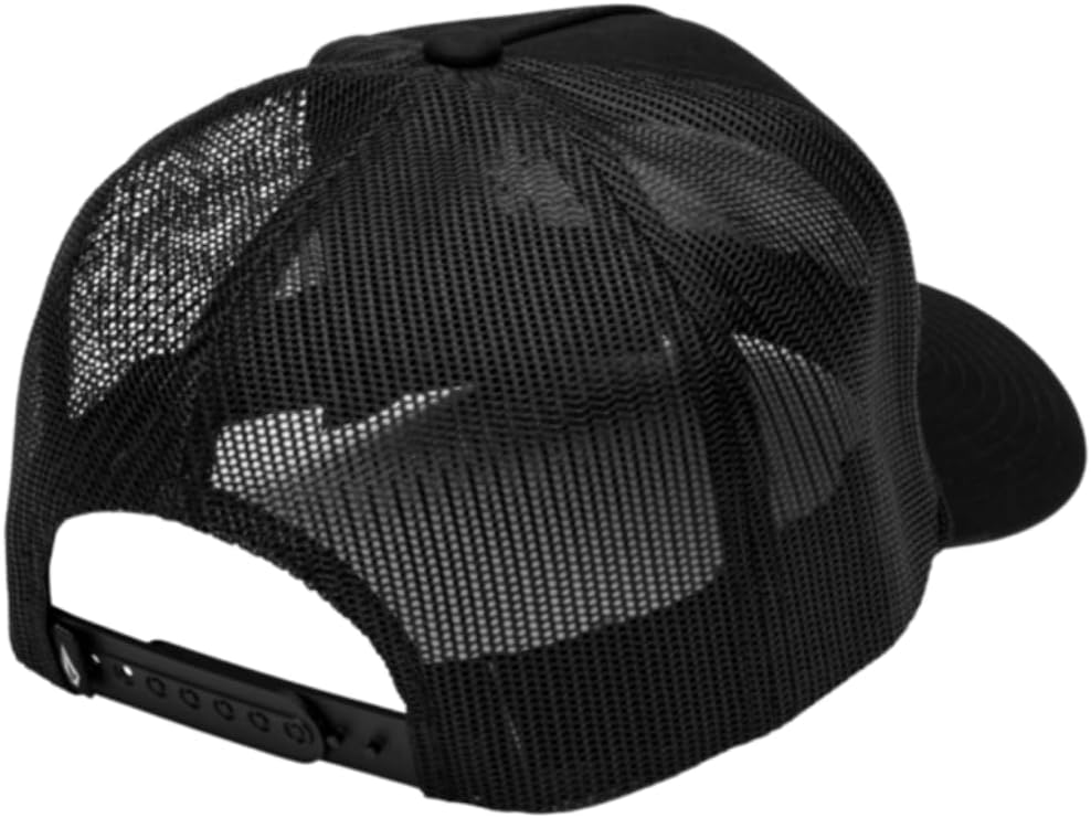 Volcom Men's Mesh Trucker Hat - Adjustable Snapback Cap, Breathable Structured Front Panel Black Road