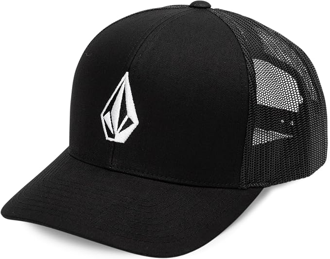Volcom Men's Cheese Trucker Hat – 6-Panel Mesh Back Snapback Cap Black