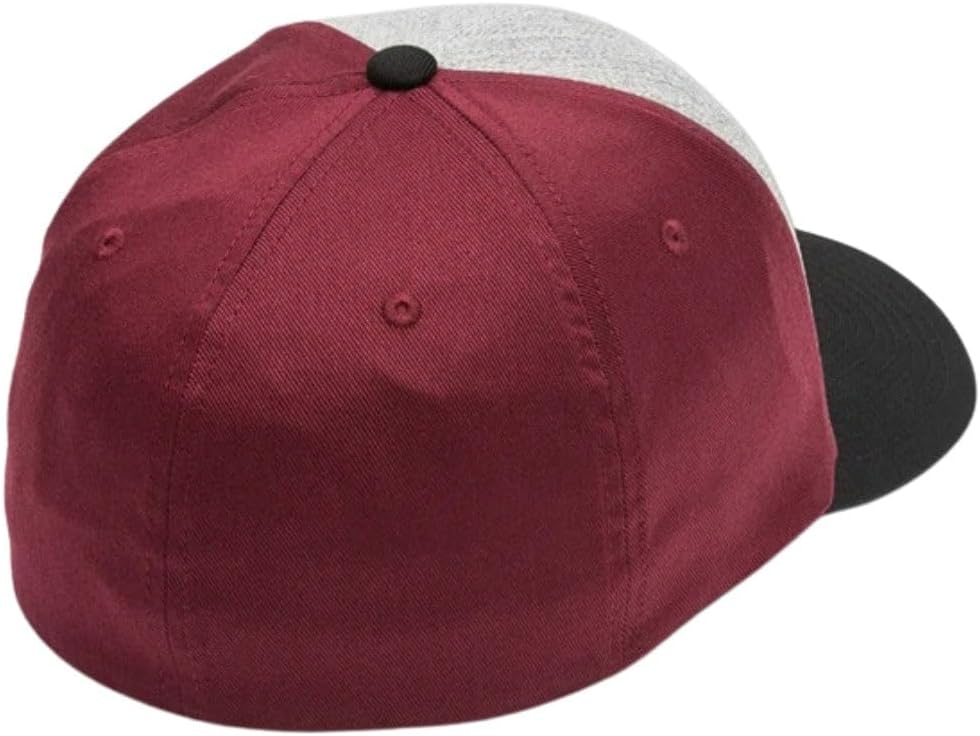 Volcom Men's Full Stone Flexfit Hat - 6-Panel Structured Stretch Twill Baseball Cap Dark Slate