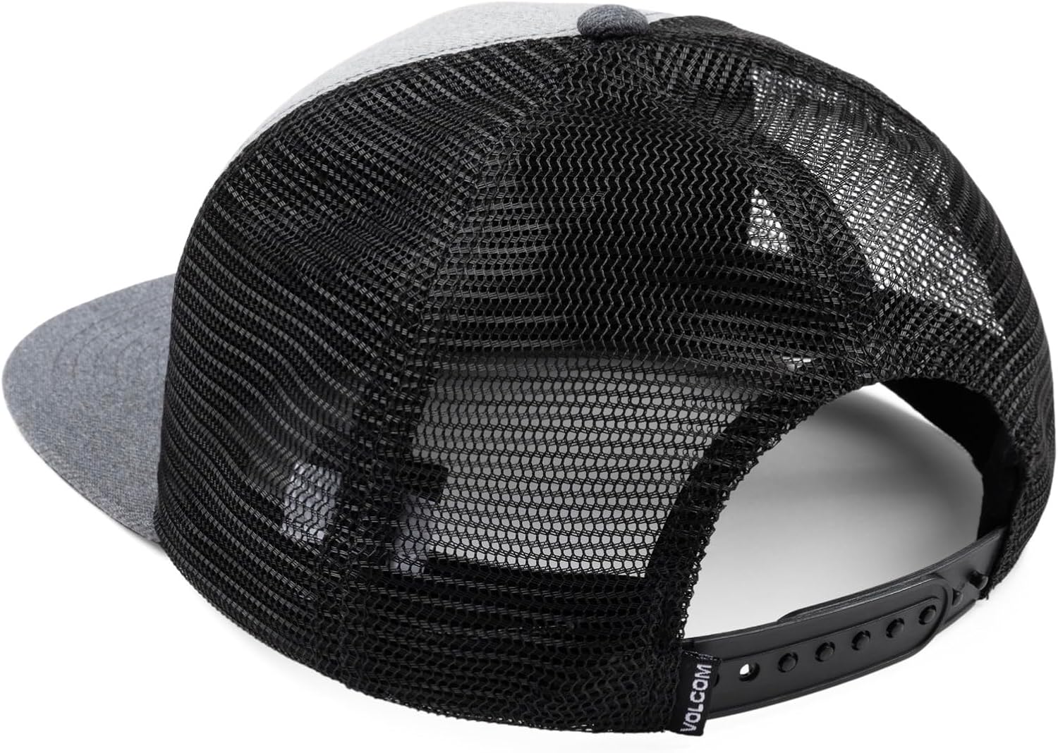 Volcom Men's Cheese Trucker Hat – 6-Panel Mesh Back Snapback Cap Black Heather