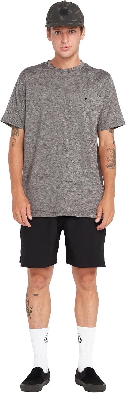 Volcom Men's Stoneverse Short Sleeve Crew Shirt Moonbeam
