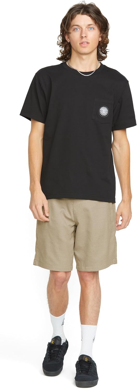 Volcom Men's Frickin Elastic Waist 19" Chino Short Light Khaki