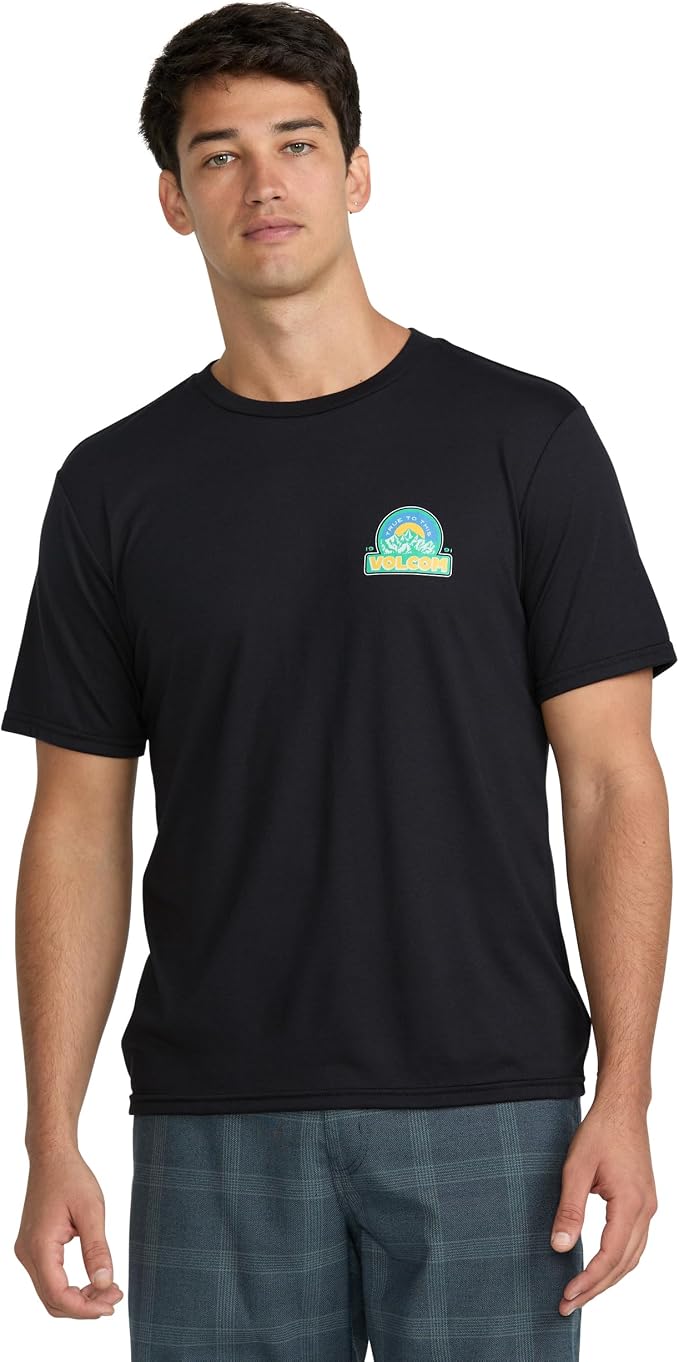 Volcom Men's Stone Tech Short Sleeve Quick Drying Tee Black