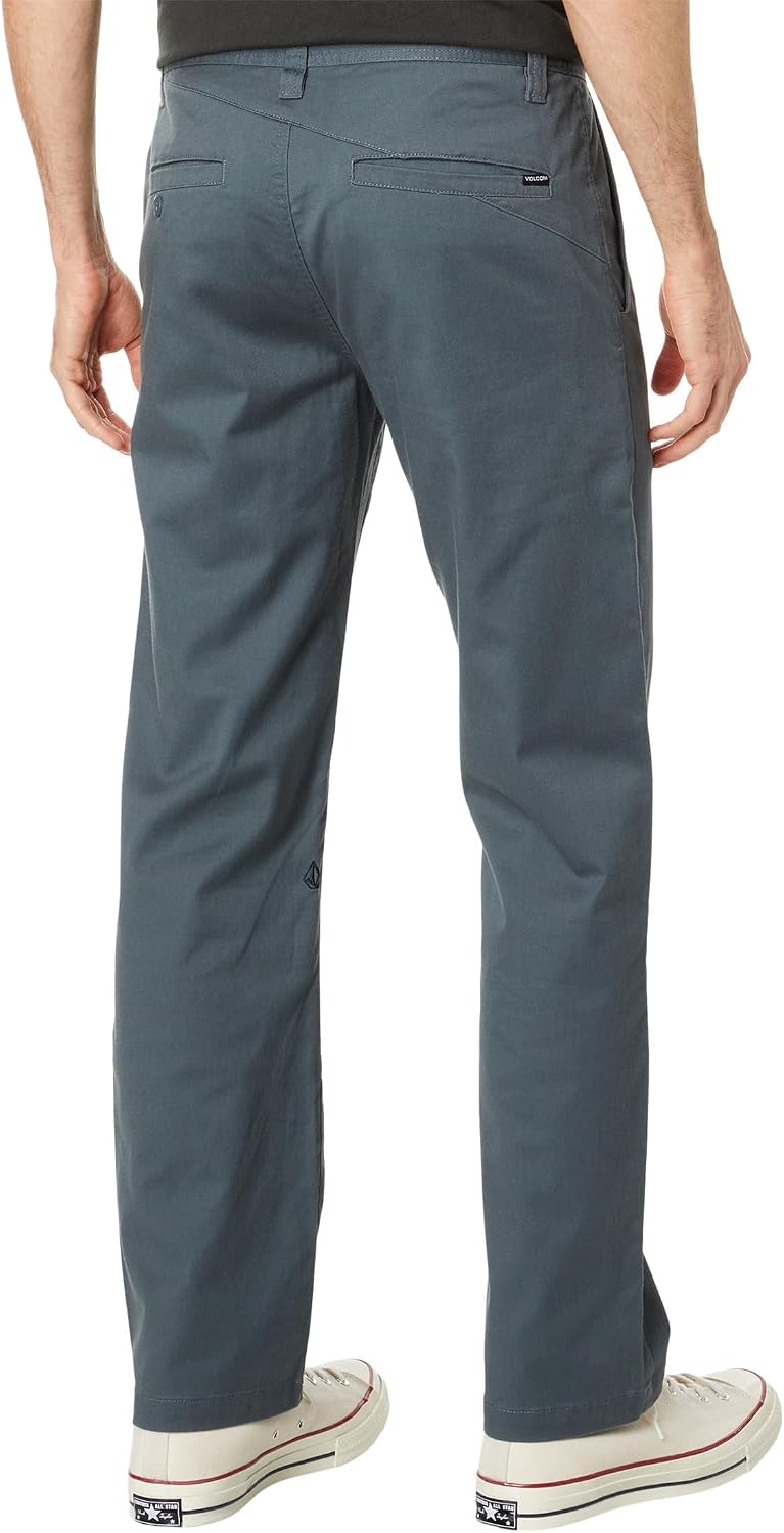 Volcom Mens Frickin Modern Stretch Chino Pant – Everyday Wear Slim Fit Stretch Twill Pants Dark Slate