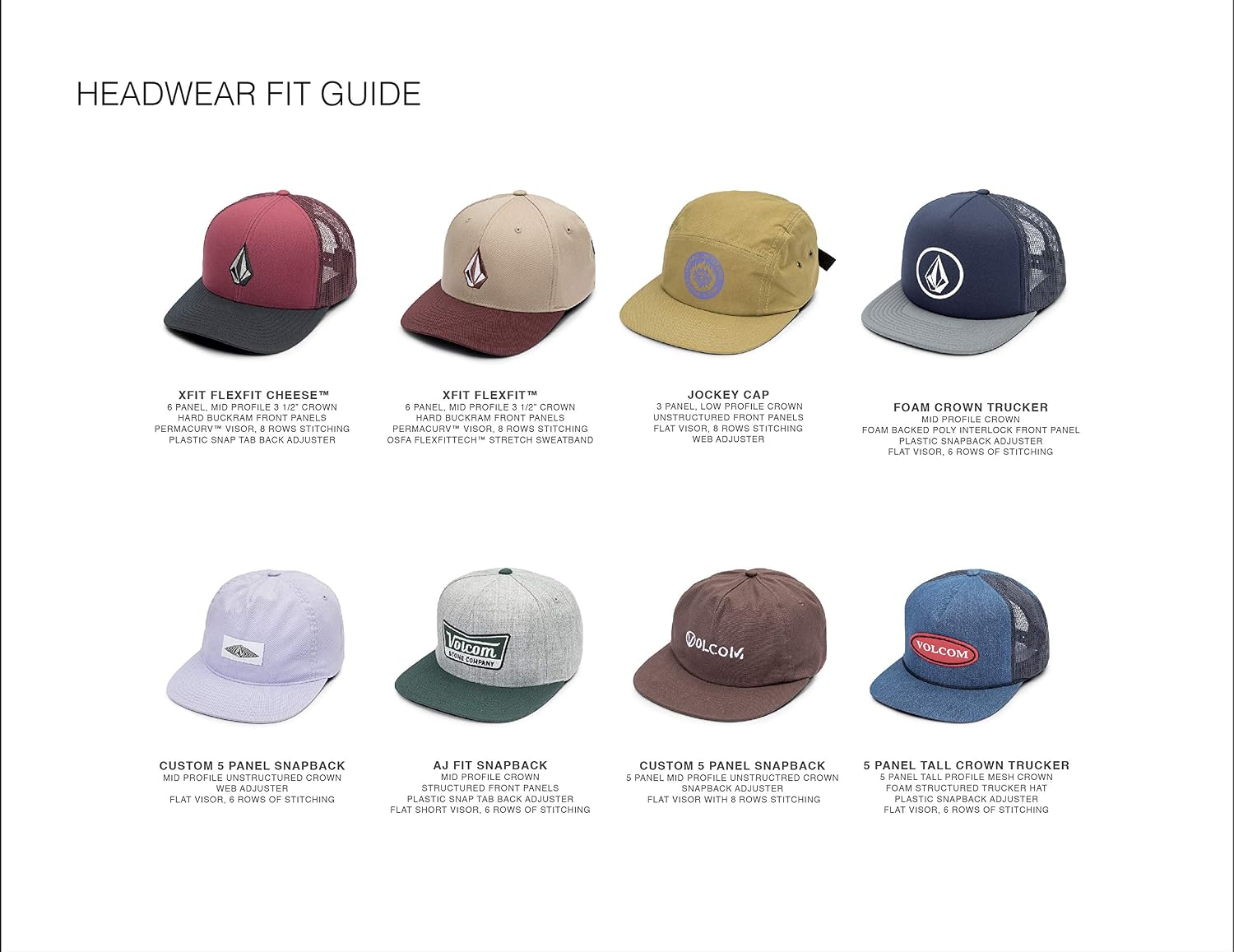 Volcom Men's Full Stone Flexfit Hat - 6-Panel Structured Stretch Twill Baseball Cap Asphalt Black Black