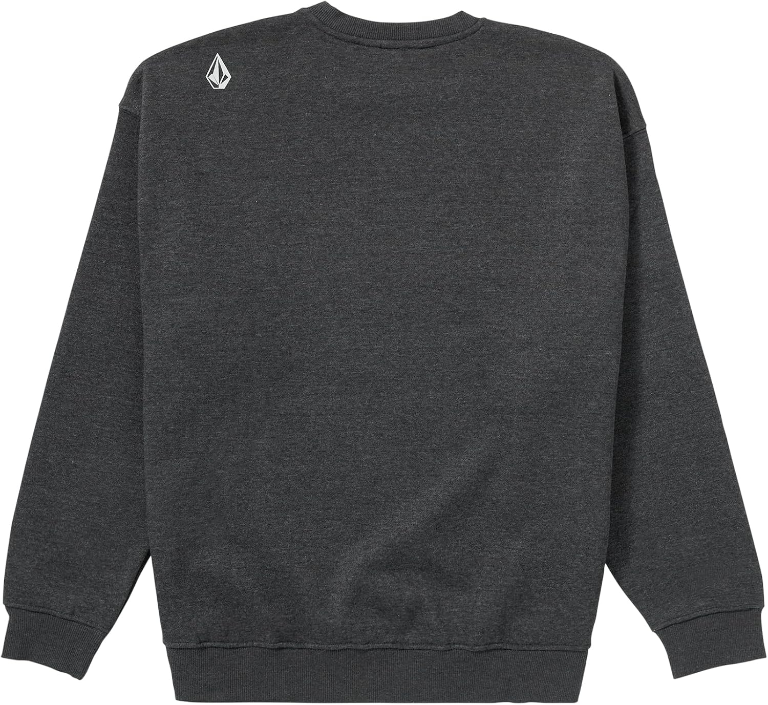 Volcom mens Roundabout Crew Fleece Sweatshirt – Soft Midweight Pullover Ribbed Cuffs Heather Black