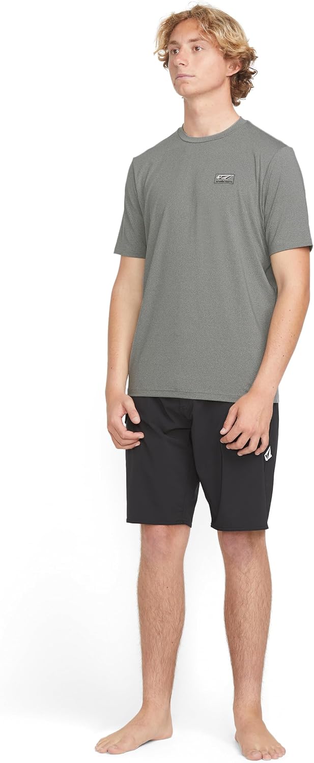 Volcom Deadly Stones Short Sleeve Rashguard Heather Grey Modstone