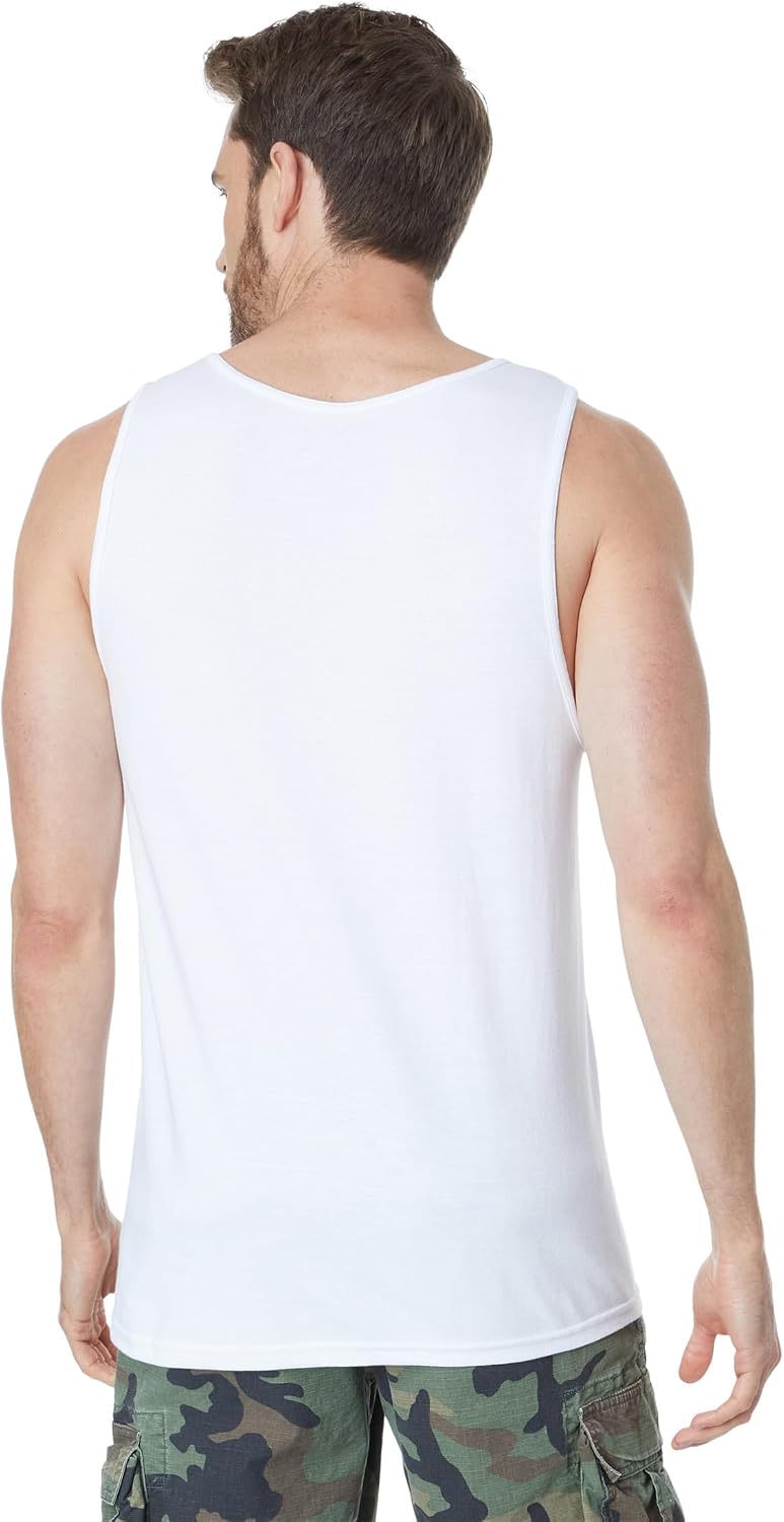 Volcom Men's Graphic Tank Top – Soft Cotton Sleeveless Shirt with Logo Print White Eagle