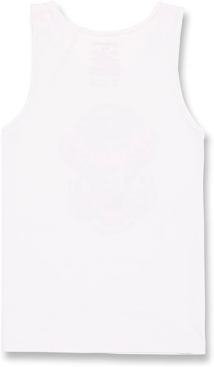 Volcom Men's Graphic Tank Top – Soft Cotton Sleeveless Shirt with Logo Print White Eagle