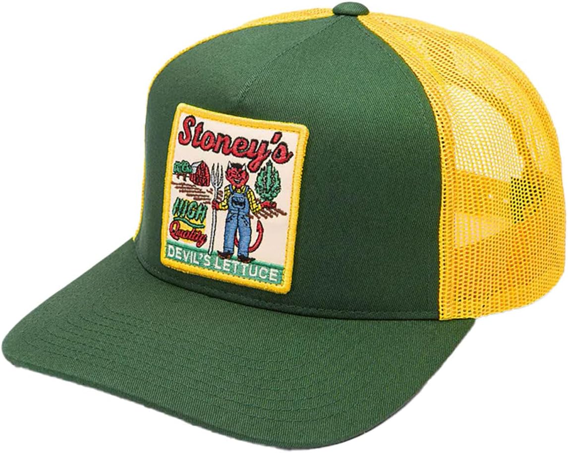 Volcom Men's Mesh Trucker Hat - Adjustable Snapback Cap, Breathable Structured Front Panel Shred Dark Pine