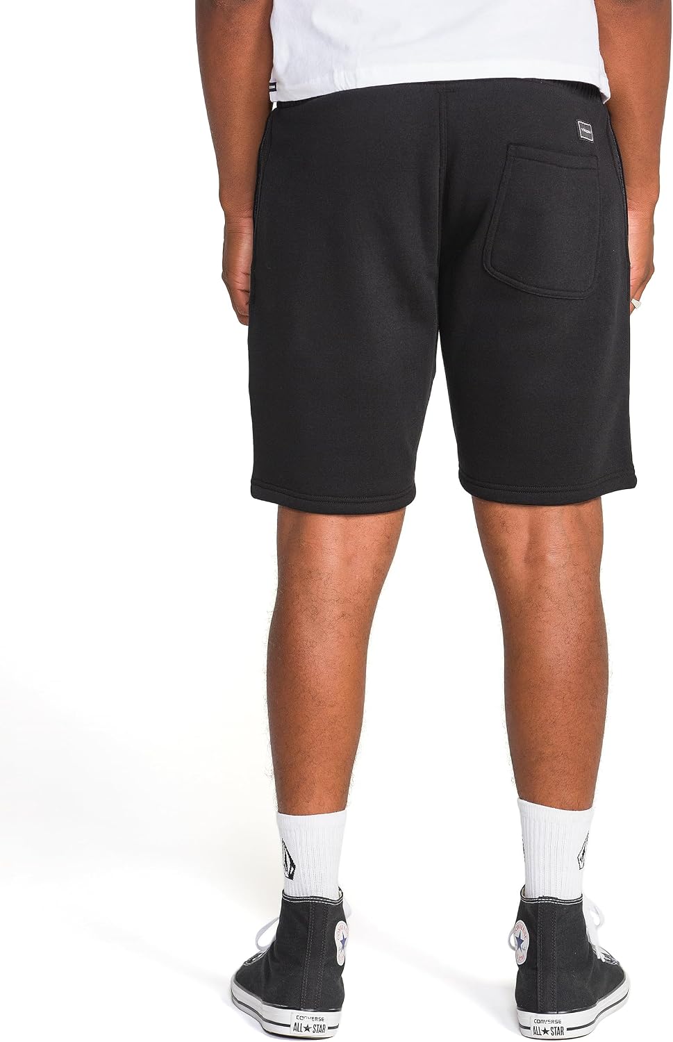 Volcom Men's Frickin Elastic Waist 19" Chino Short Black Black