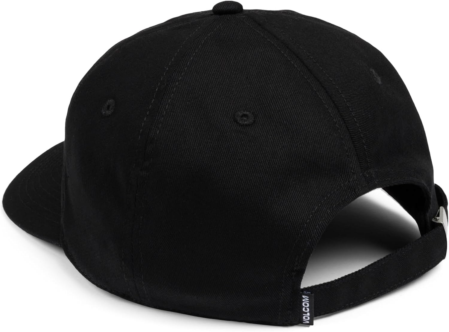 Volcom Men's Full Stone Dad Hat – Adjustable Strapback Cap Embroidered Logo Black V