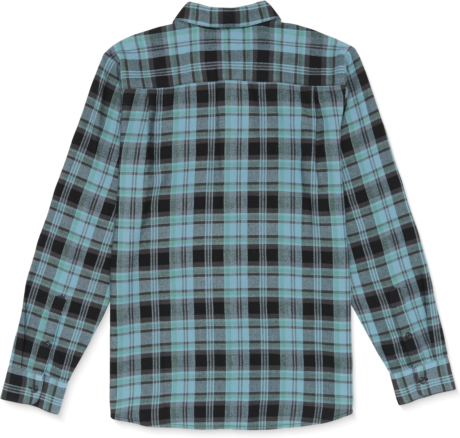 Volcom Men's Caden Plaid Long Sleeve Blue Rinser