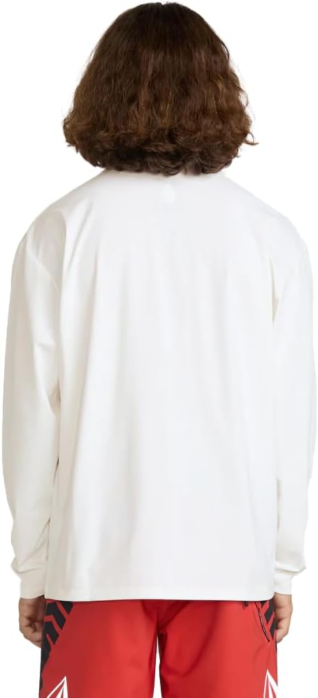 Volcom Taunt Loose Fit Long Sleeve Rashguard White-a