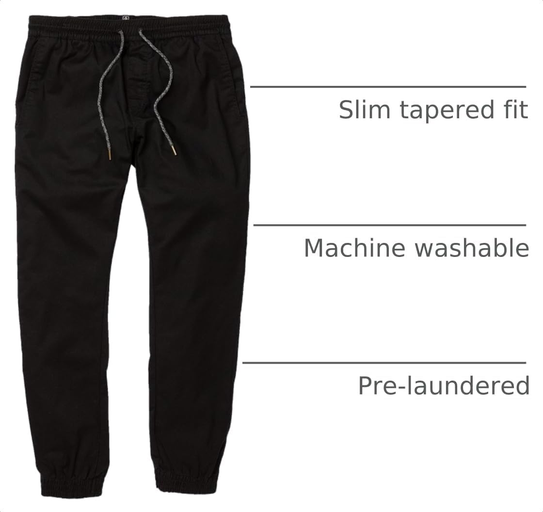 Volcom Men's Frickin Slim Jogger Pant Black