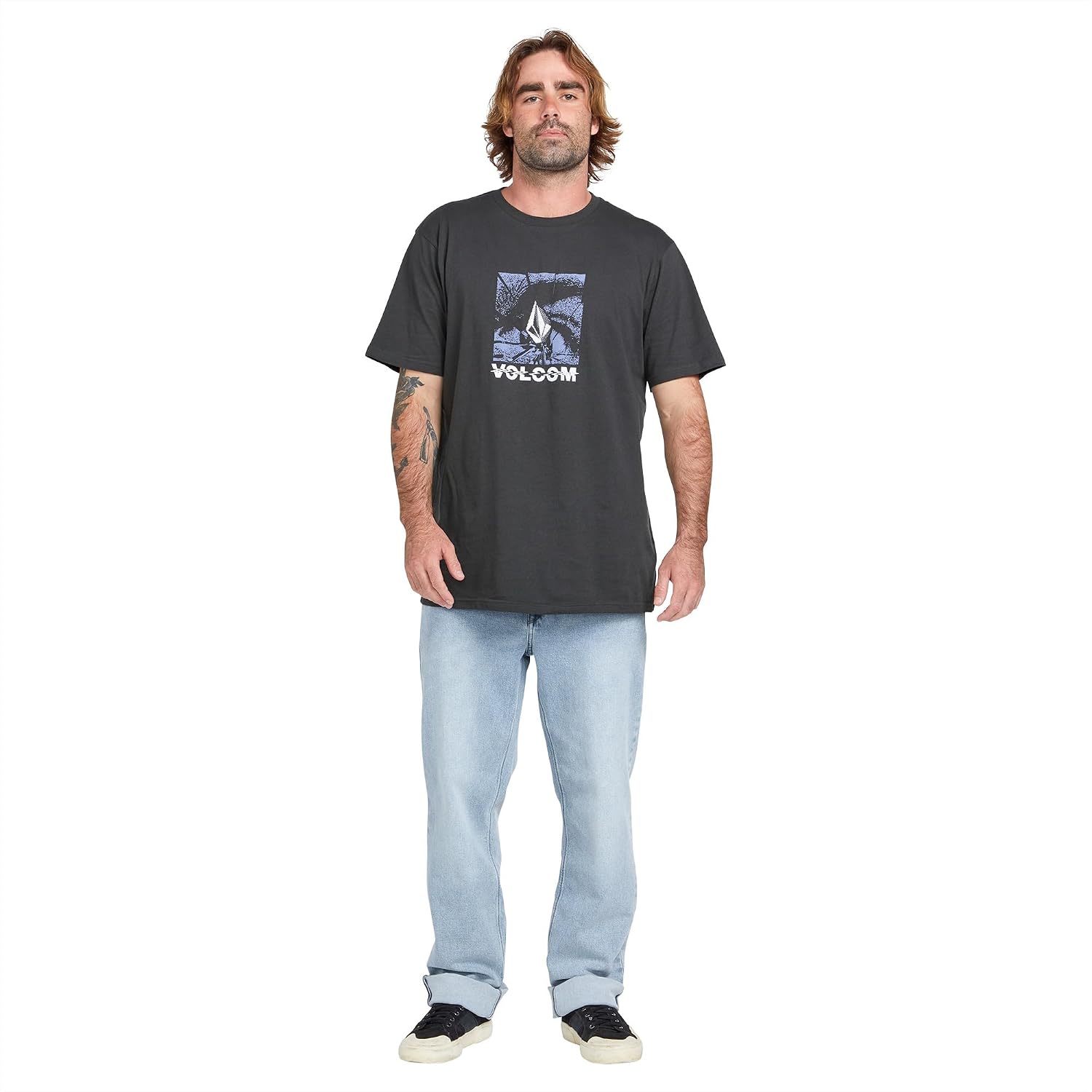 Volcom Men's Solver Stretch Denim Jeans-Modern Fit Pant Blue