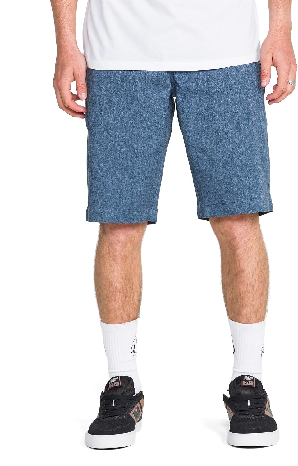 Volcom Men's Vmonty Chino Shorts – 22 Outseam, Relaxed Fit, Durable Cotton Fabric Heather Blue