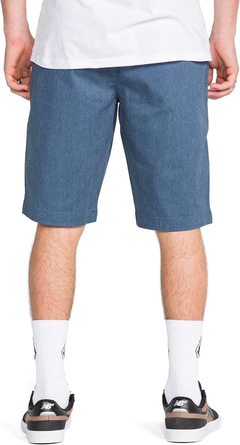 Volcom Men's Vmonty Chino Shorts – 22 Outseam, Relaxed Fit, Durable Cotton Fabric Heather Blue