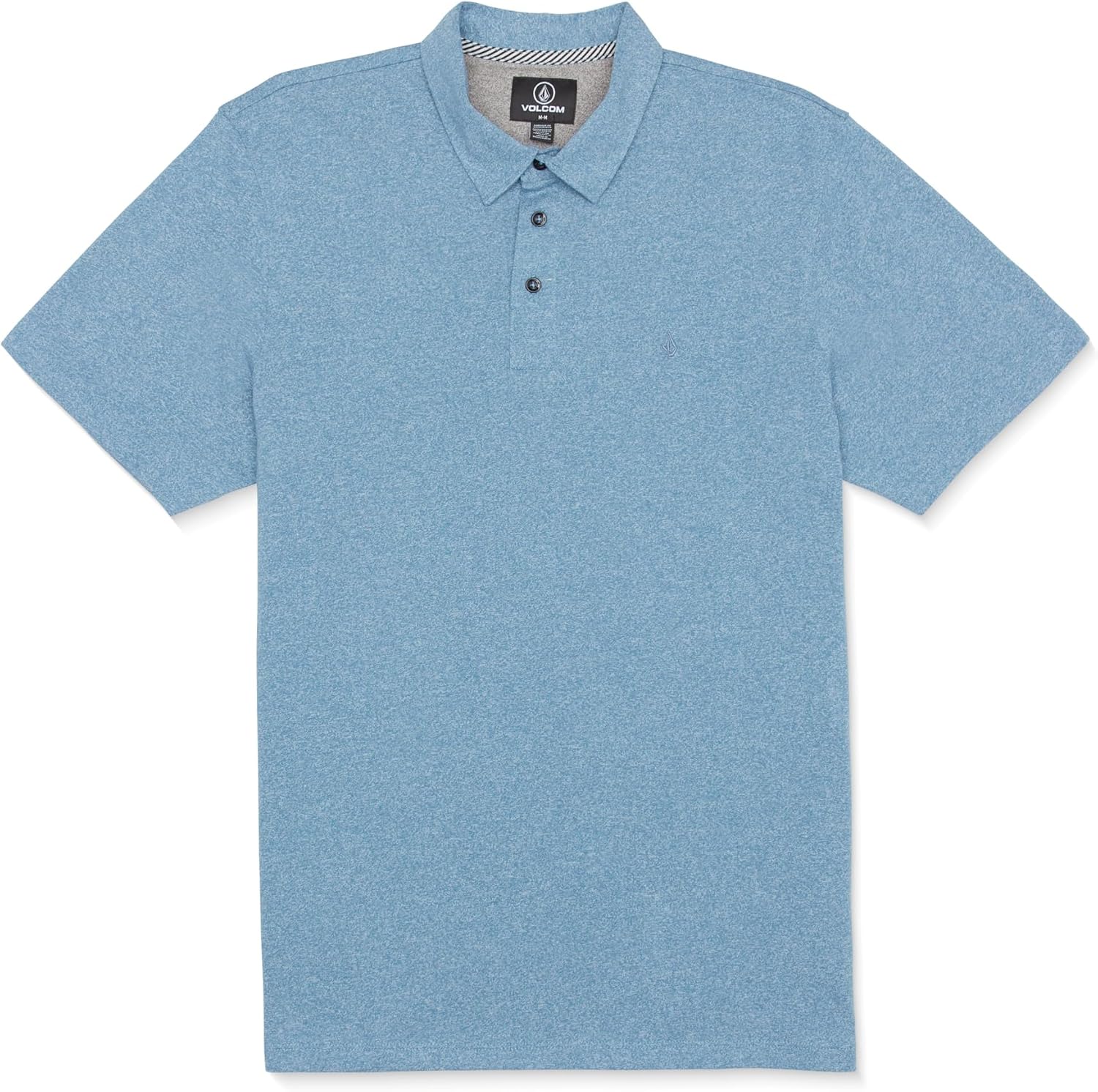 Volcom Men's Wowzer Modern Fit Short Sleeve Polo Shirt Blue Rinse