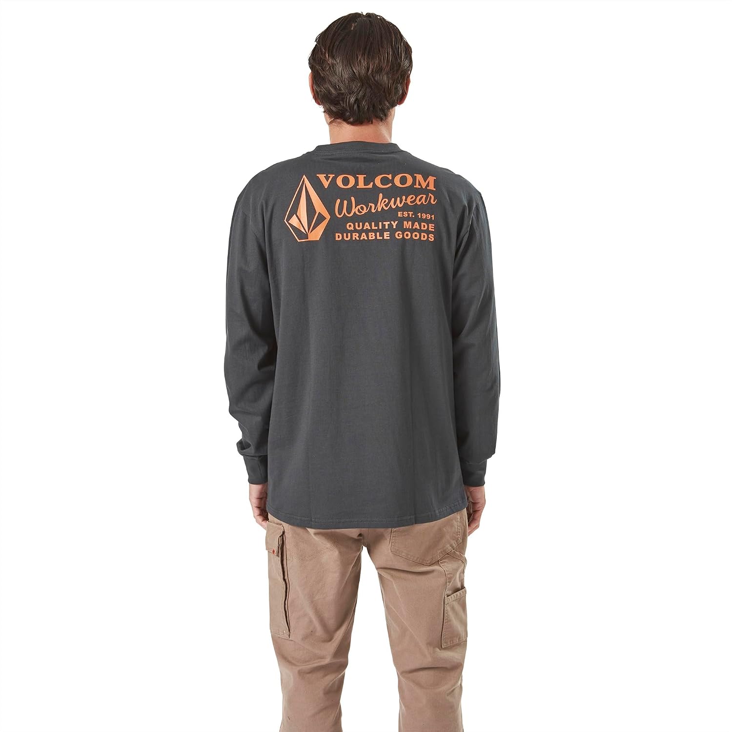 Volcom Men's Long Sleeve Workwear T-Shirt Black Workwear